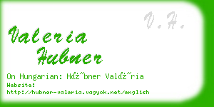 valeria hubner business card